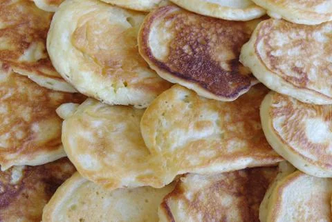Layer of simple Ukrainian pancakes Stock Photos