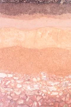 Layer of soil underground Stock Photos