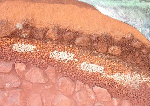 Layer of soil underground Stock Photos