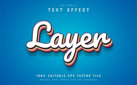 Layer text effect editable Stock Illustration