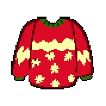 Layer winter sweater cozy pixel art vector illustration Stock-Illustration