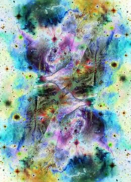 Layered abstract background with ornamental structure, graphic illustration Stock Illustration
