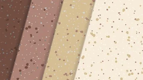 Layered abstract background paper or tiles in brown, beige colors with speckles Stock Illustration