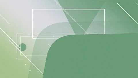 Layered abstract rectangles and diagonal lines in green and white create a .. 스톡 일러스트