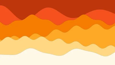 Layered abstract waves create a warm vibrant composition with red orange yellow Stock Illustration