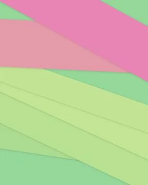 Layered angular forms in soft pink and green create a fresh, modern abstrac.. Stock Illustration