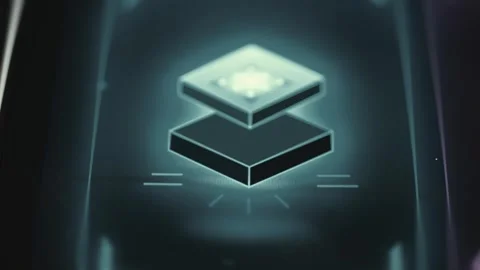 Layered Artificial Intelligence Processor on Digital Platform Stock Footage 341865081