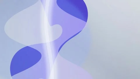 Layered blue organic shapes flow in a seamless loop Stock Footage 341070675