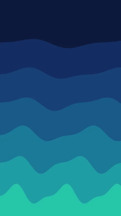 Layered blue to teal waves background loop for mobile story backgrounds Stock Footage 348704090