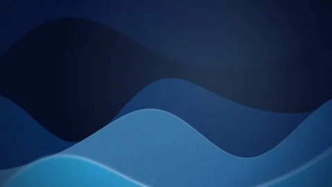 Layered blue wave shapes flow in a seamless loop Stock Footage 341401922