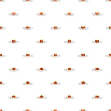 Layered cake dessert repeat seamless pattern Stock Illustration