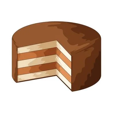 Layered cake illustration Stock Illustration