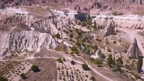 Layered Canyon Rock Formations Stock Footage 322825997