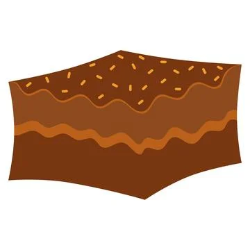 Layered chocolate candy bite. Vector Stockillustratie