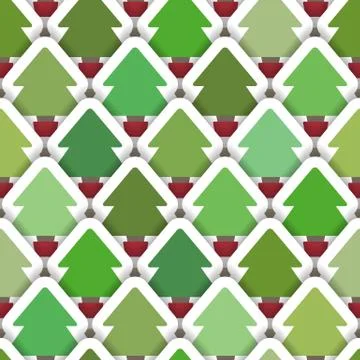 Layered Christmas Tree Seamless Background Stock Illustration