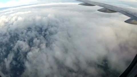 Layered clouds from aircraft window Stock Footage 41673549