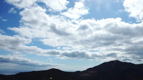 Layered Clouds Flowing Sideways - 4K Time-Lapse Video stock 302946744