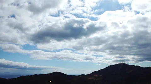 Layered Clouds Flowing Sideways - 4K Time-Lapse Stock Footage 302949819