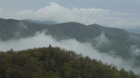 Layered Clouds in the Shenandoah Valley Stock Footage 23600935