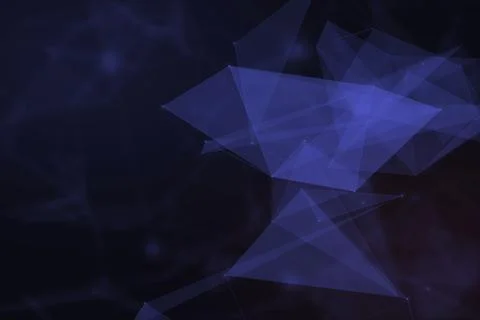 Layered cobalt and indigo translucent forms create a bold abstract composit.. Stock Illustration