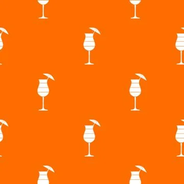 Layered cocktail with umbrella pattern seamless 스톡 일러스트