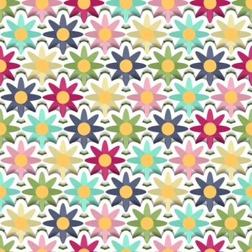Layered daisy Stock Illustration