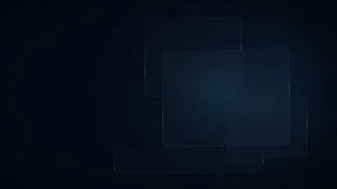 Layered dark blue geometric frames with subtle glowing borders. 4K 스톡 동영상 342114154