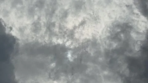 Layered Dark Gray Clouds Filling an Overcast Sky Video stock 344057378