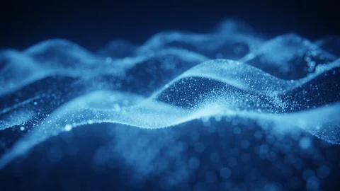 Layered data waves suggesting network connectivity and transmission. Stock Photos