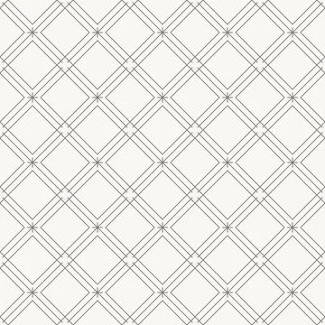 Layered diamond lattice grid pattern, seamless pattern in line design. diamond 库存插图