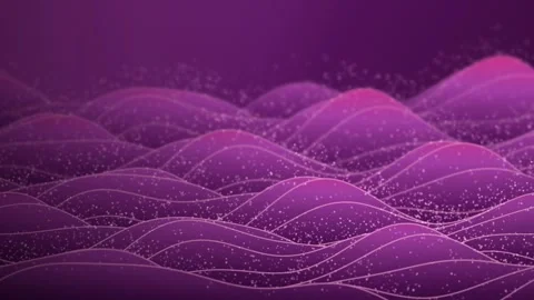 Layered digital waves rise and fall in a seamless loop Stock Footage 341070689