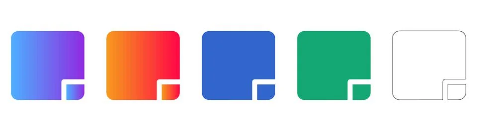 Layered Document File Icon Set イラスト素材