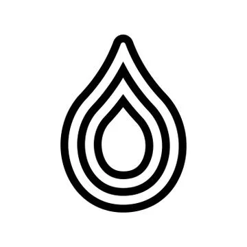 A layered drop icon vector. Isolated contour symbol illustration Illustration
