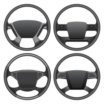 Layered editable vector illustration collection pattern of truck steering w.. Stock Illustration