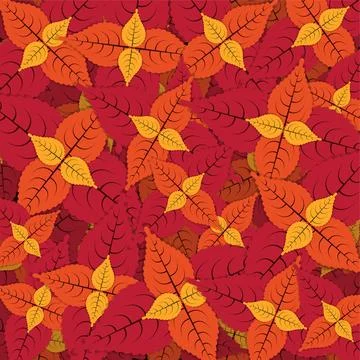 Layered editable vector illustration of leaves background. Stock Illustration