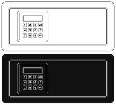 Layered editable vector illustration outline of Safe box, mainly used in ho.. Stock Illustration