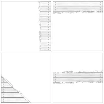 Layered editable vector illustration outline of tear wallpaper. Stock Illustration