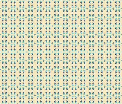 Layered facade-inspired motif texture in white sand, cyan reef, azure tide,.. Stock Illustration