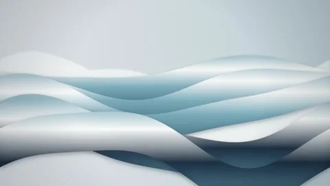 Layered flowing wave shapes drift in a seamless loop Stock Footage 341665939