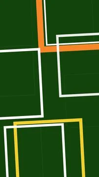 Layered geometric frames in rich greens with orange and yellow accents crea.. Stock Illustration