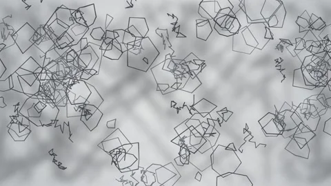 Layered geometric polygon scribble lines seamless loop background Video stock 345761189