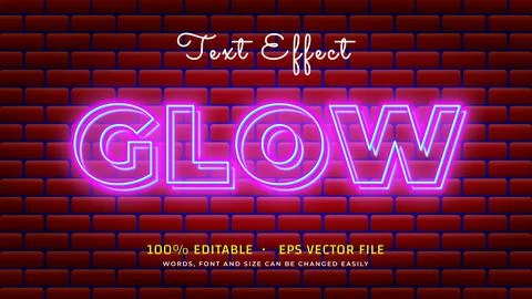 Layered Glow Text Effect Stock Illustration