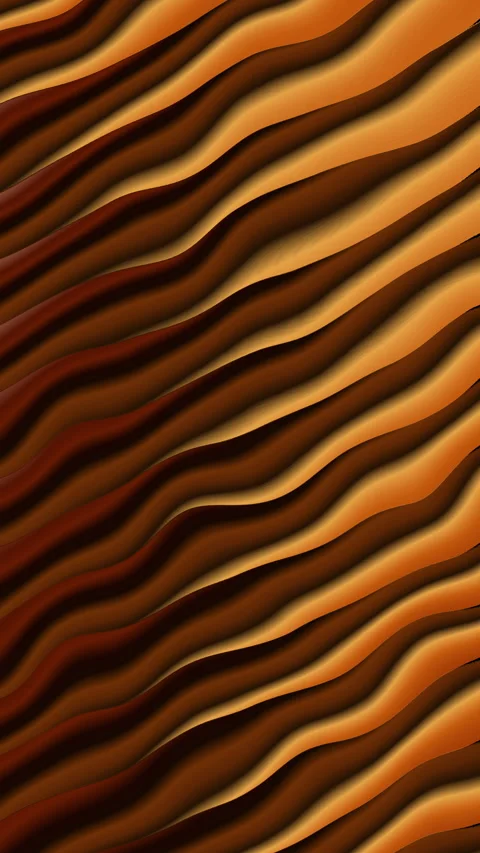 Layered golden waves with smooth flow. Loop animation. Vertical video. Stock Footage 319990102