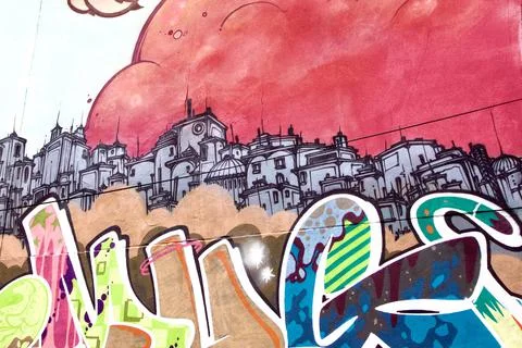 Layered Graffiti Stock Photos