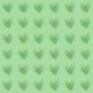 Layered Green Heart Pattern on Pale Green Stock Illustration