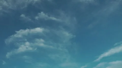 Layered, highly floating clouds. Time lapse Видео 8564775