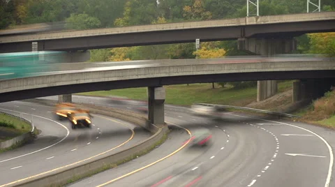 Layered Highway Time Lapse Stock-Footage 54057635