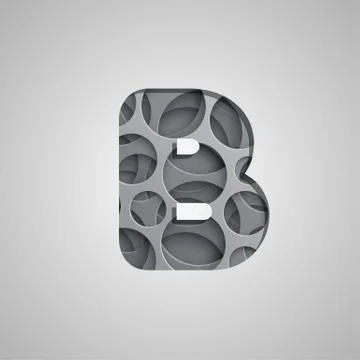 Layered 'hole' character from a fontset, vector Stock Illustration