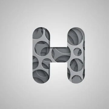 Layered 'hole' character from a fontset, vector Stock Illustration