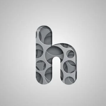 Layered 'hole' character from a fontset, vector Stock Illustration
